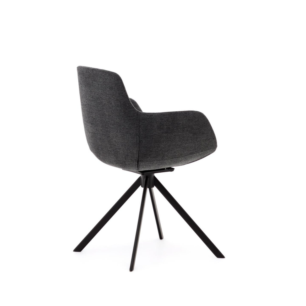 Scaun dining negru/gri din textil Tissiana Kave Home
