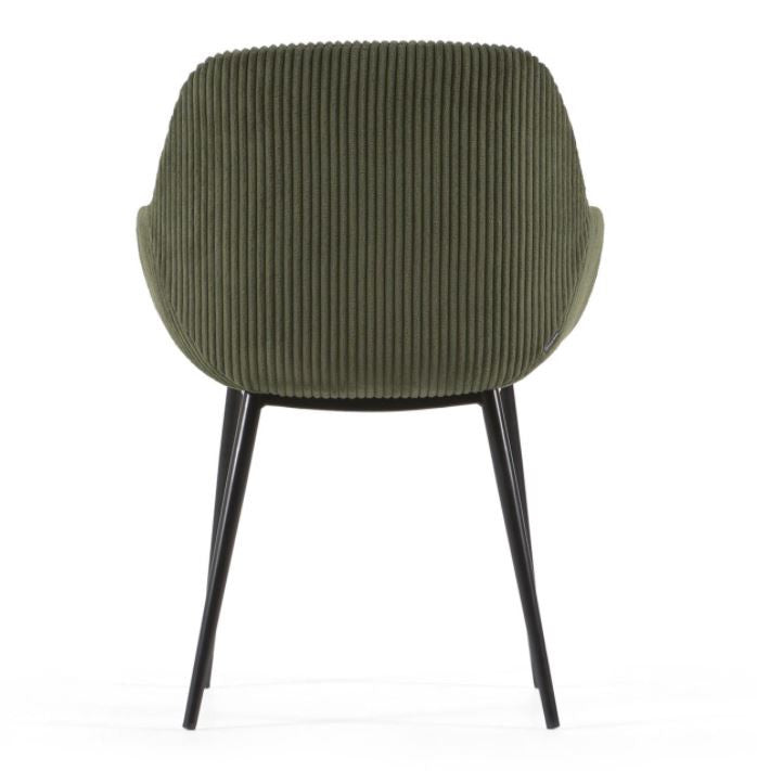 Scaun dining verde din catifea Konna Style Kave Home