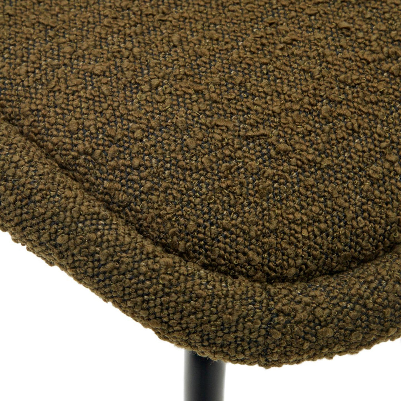 Scaun dining verde din textil Aimin Fleece Kave Home
