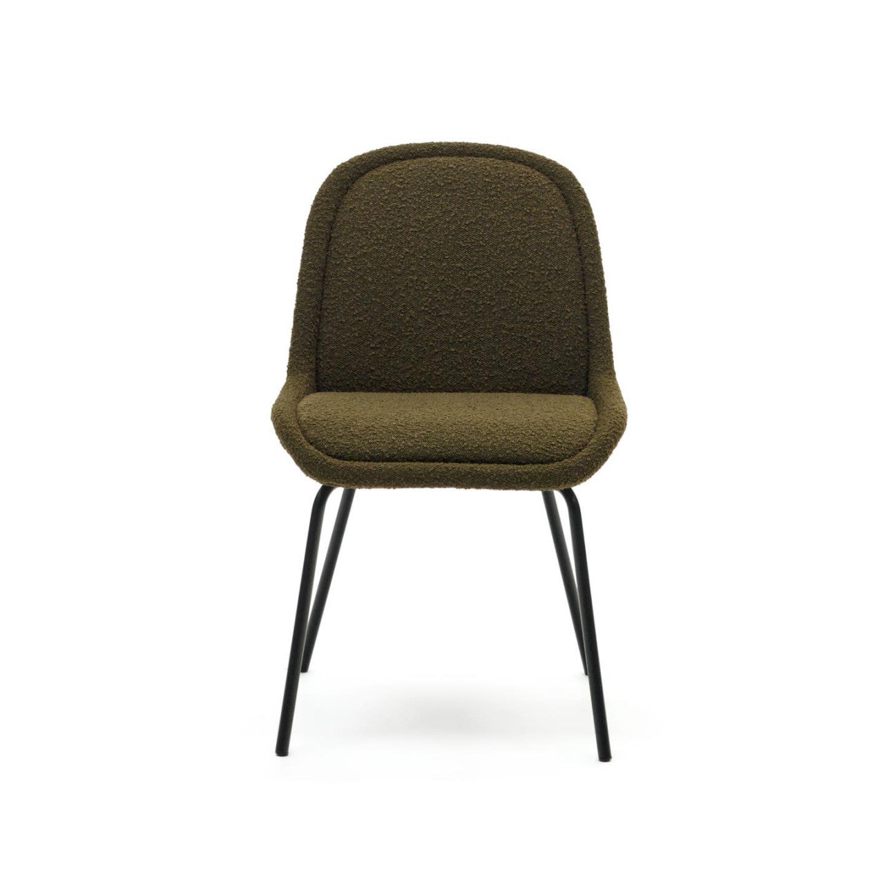 Scaun dining verde din textil Aimin Fleece Kave Home