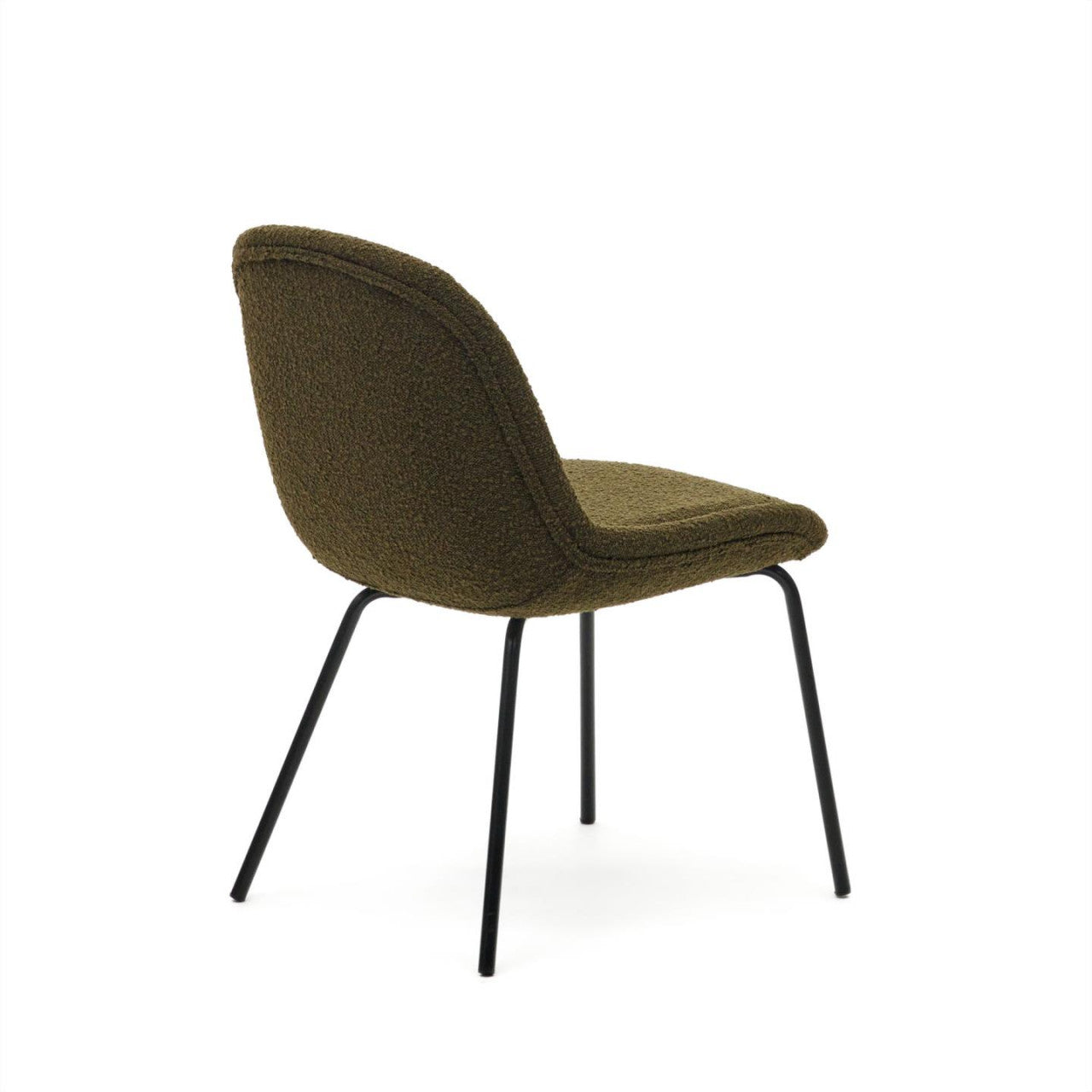 Scaun dining verde din textil Aimin Fleece Kave Home