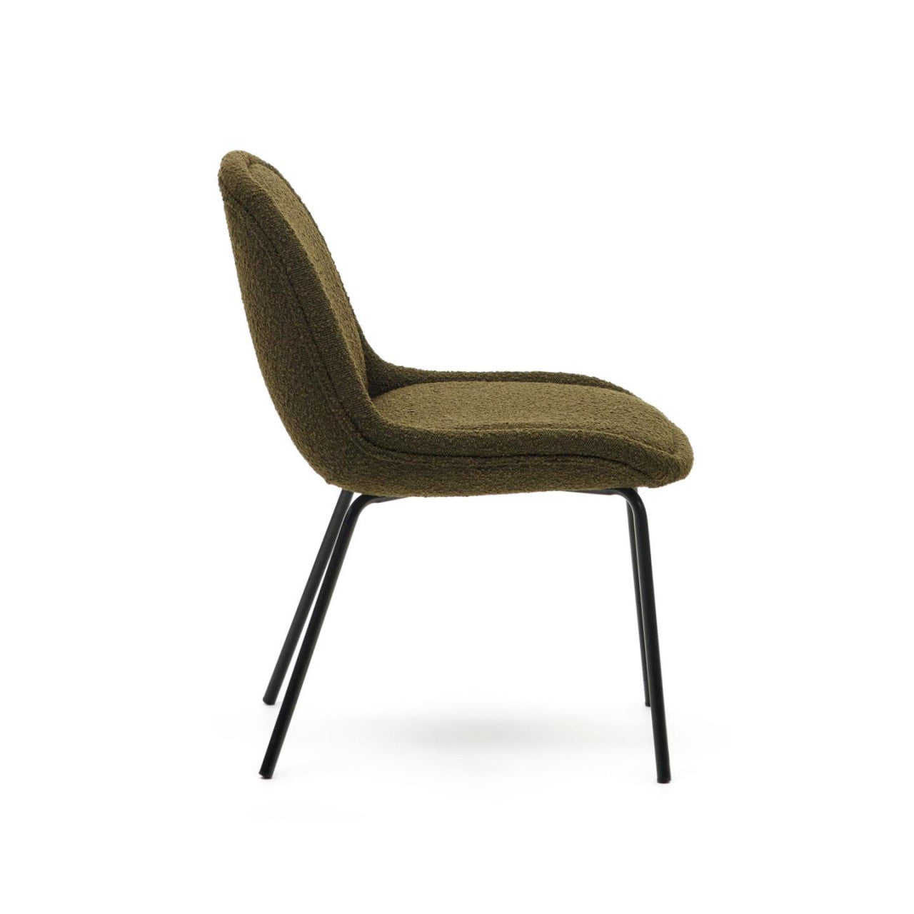 Scaun dining verde din textil Aimin Fleece Kave Home