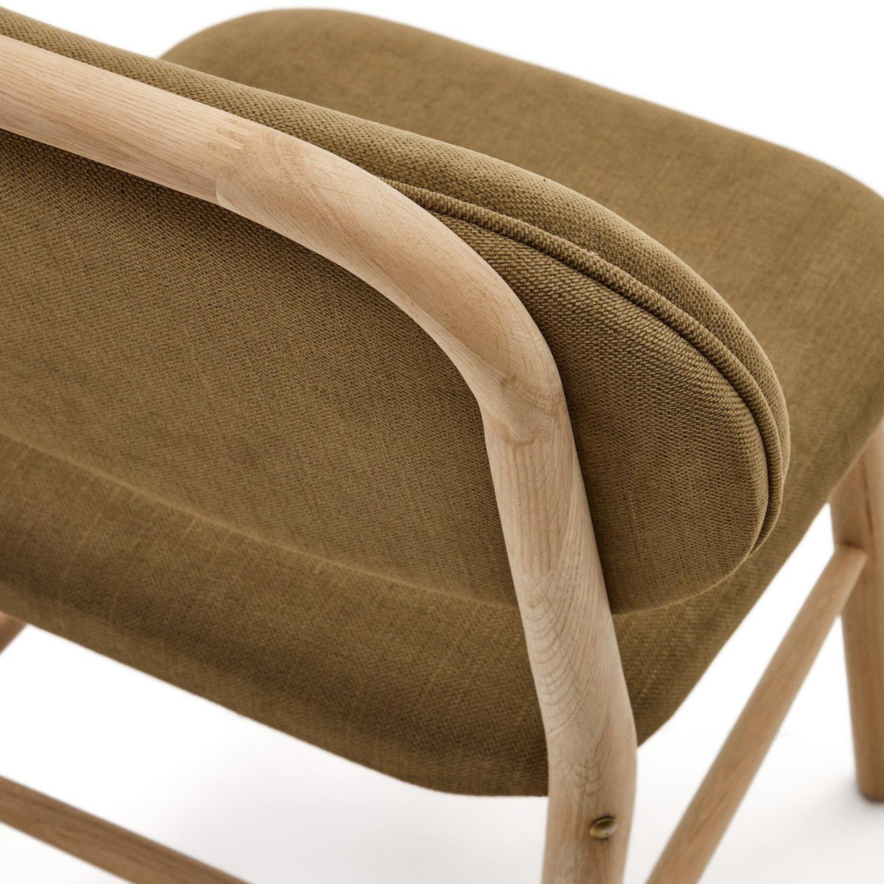 Scaun dining verde din textil Helda Kave Home