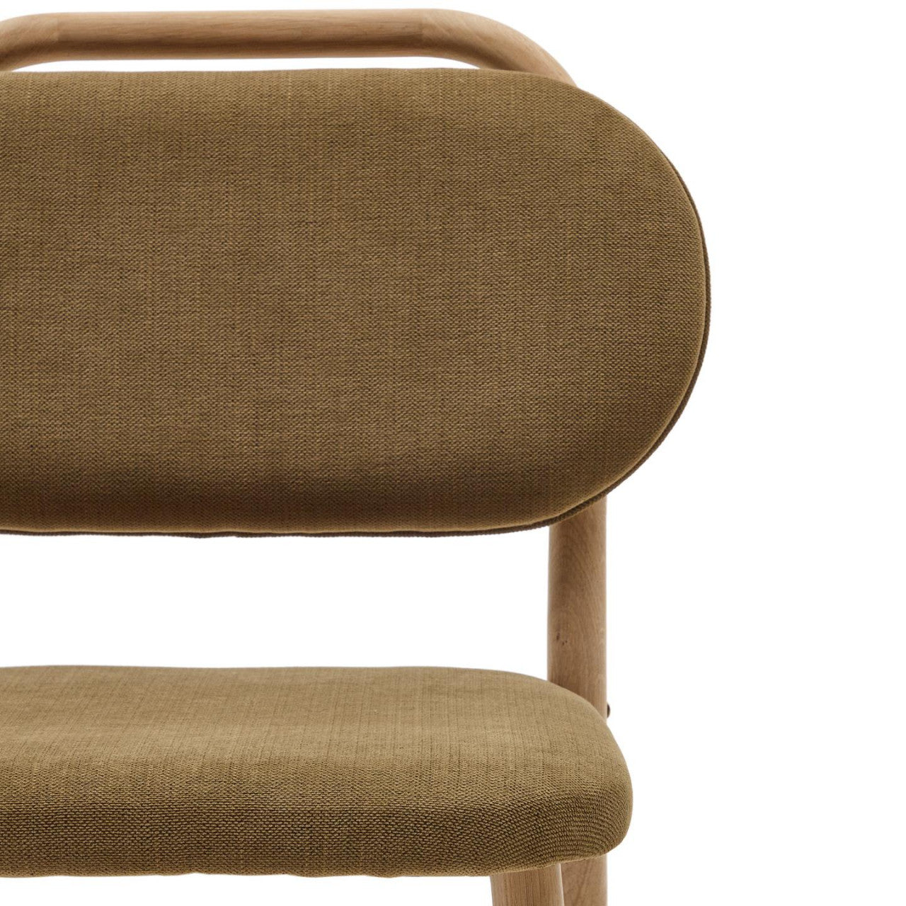 Scaun dining verde din textil Helda Kave Home