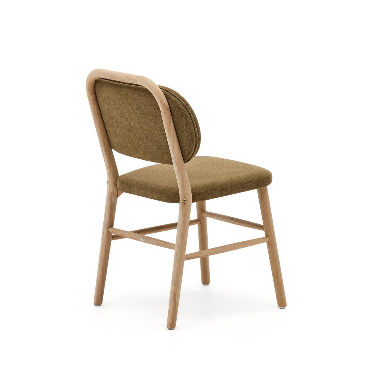 Scaun dining verde din textil Helda Kave Home
