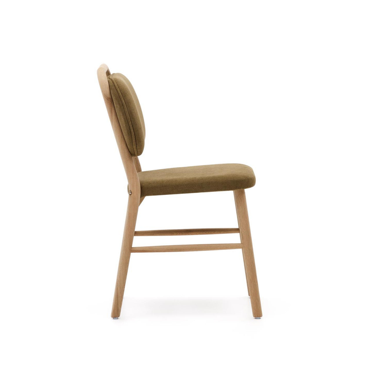 Scaun dining verde din textil Helda Kave Home