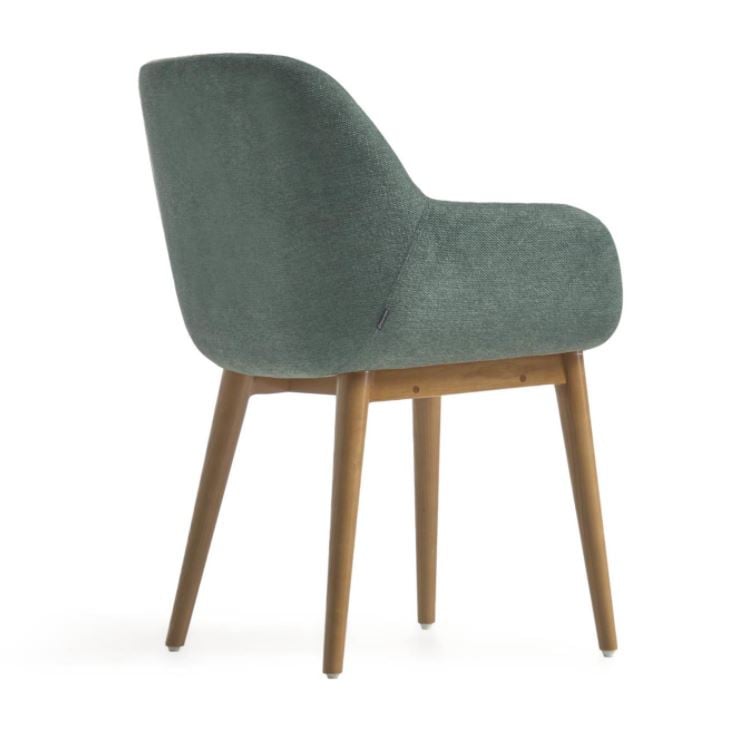 Scaun dining verde din textil Konna Kave Home
