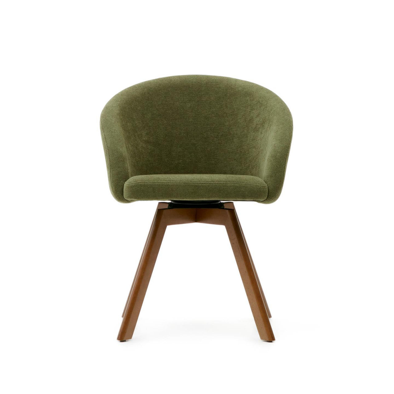 Scaun dining verde din textil Marvin Chenille Kave Home