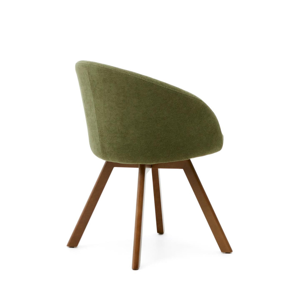 Scaun dining verde din textil Marvin Chenille Kave Home