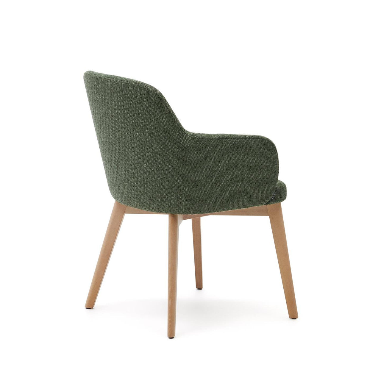 Scaun dining verde din textil Nelida Kave Home