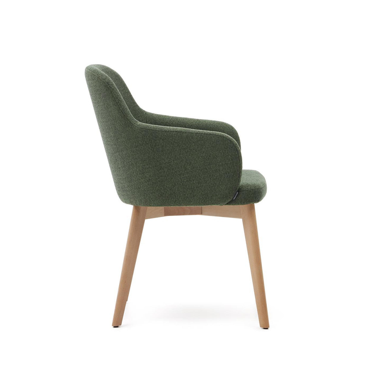 Scaun dining verde din textil Nelida Kave Home