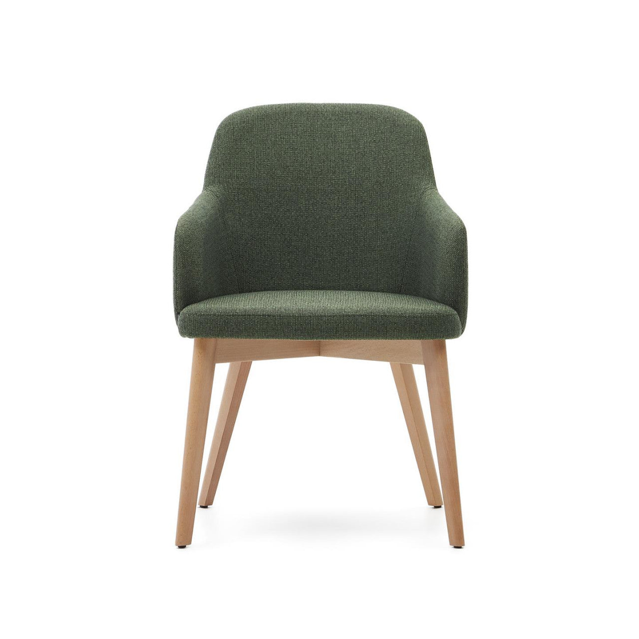 Scaun dining verde din textil Nelida Kave Home