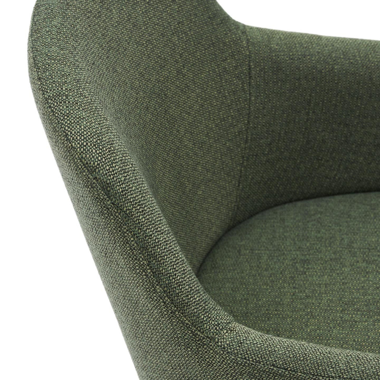 Scaun dining verde din textil Nelida Kave Home