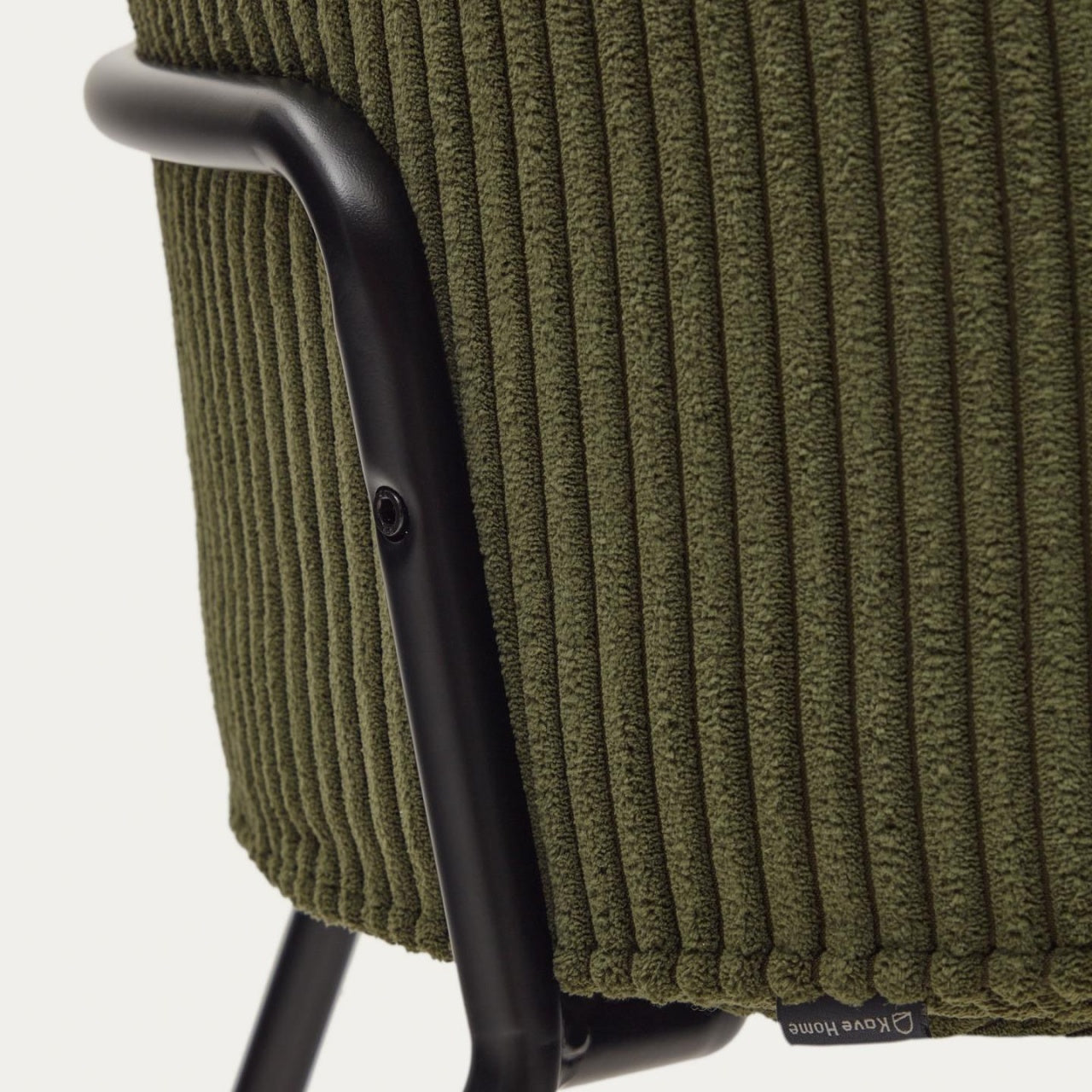 Scaun dining verde din textil Suanna Kave Home