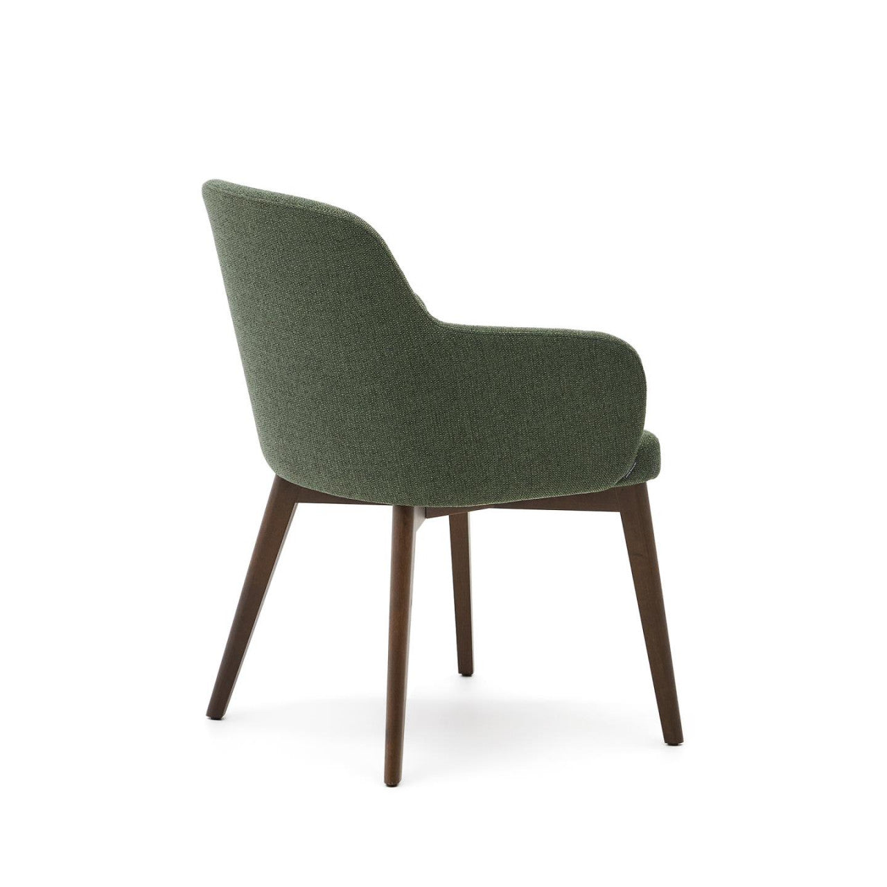 Scaun dining verde/maro inchis din textil Nelida Kave Home