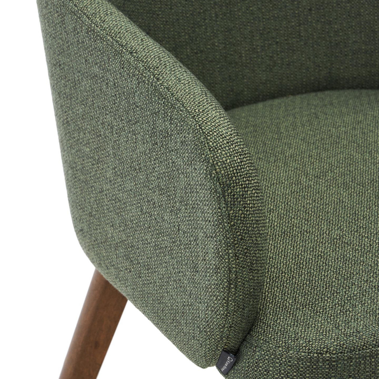 Scaun dining verde/maro inchis din textil Nelida Kave Home
