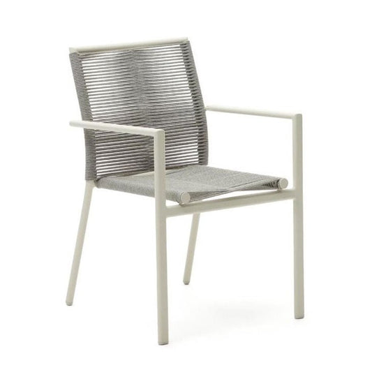 Scaun exterior alb din metal Culip Kave Home