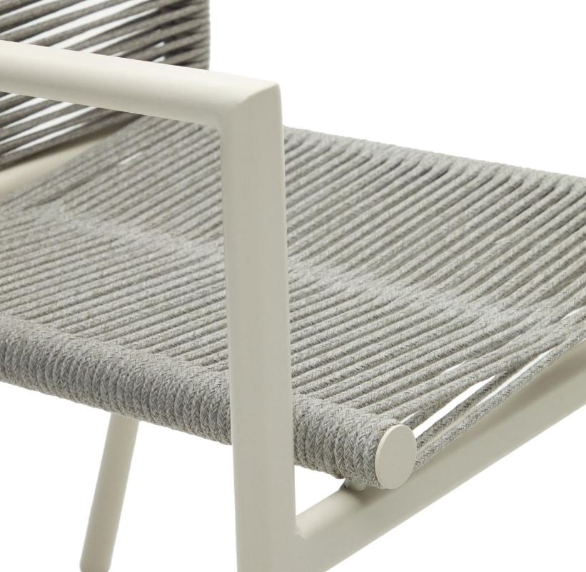 Scaun exterior alb din metal Culip Kave Home