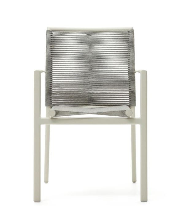 Scaun exterior alb din metal Culip Kave Home