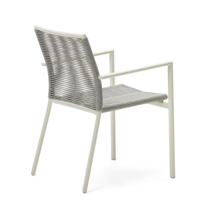 Scaun exterior alb din metal Culip Kave Home