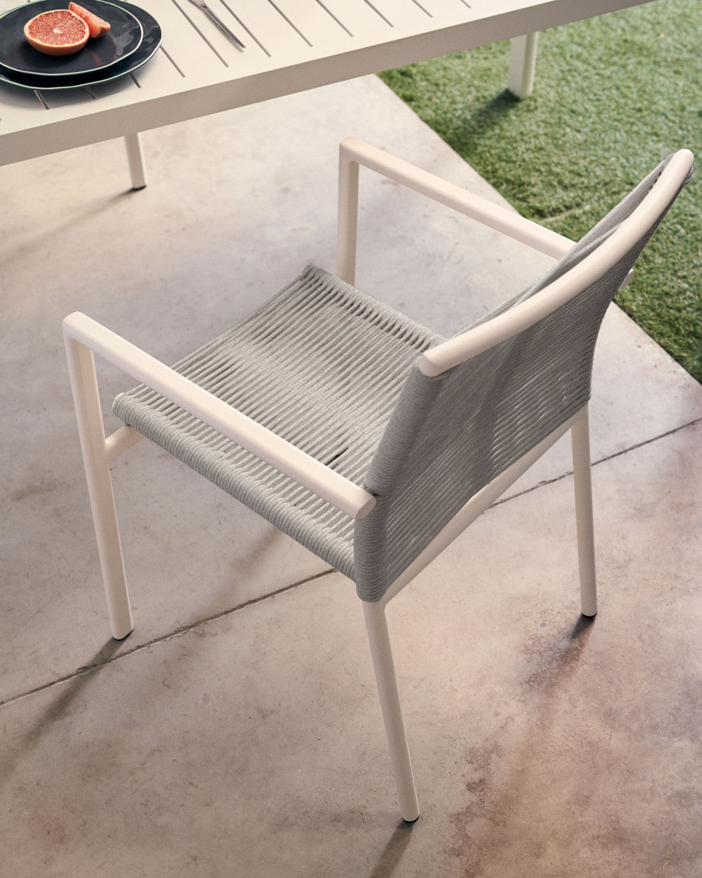 Scaun exterior alb din metal Culip Kave Home