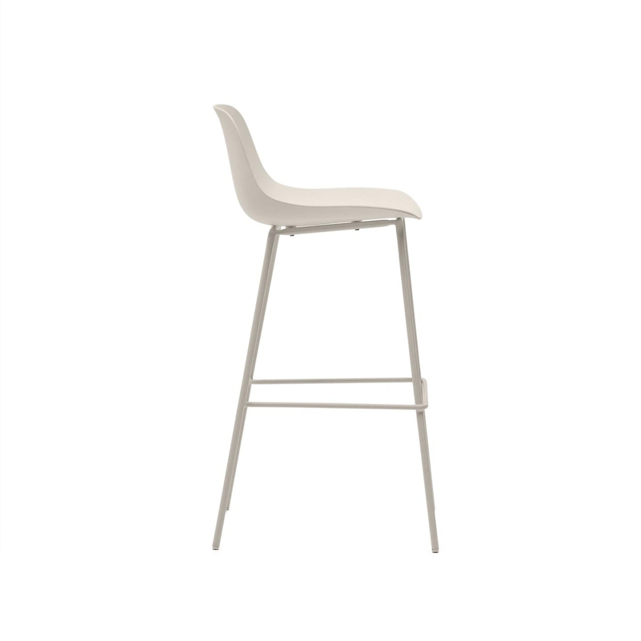 Scaun exterior bar bej din plastic Altea Kave Home