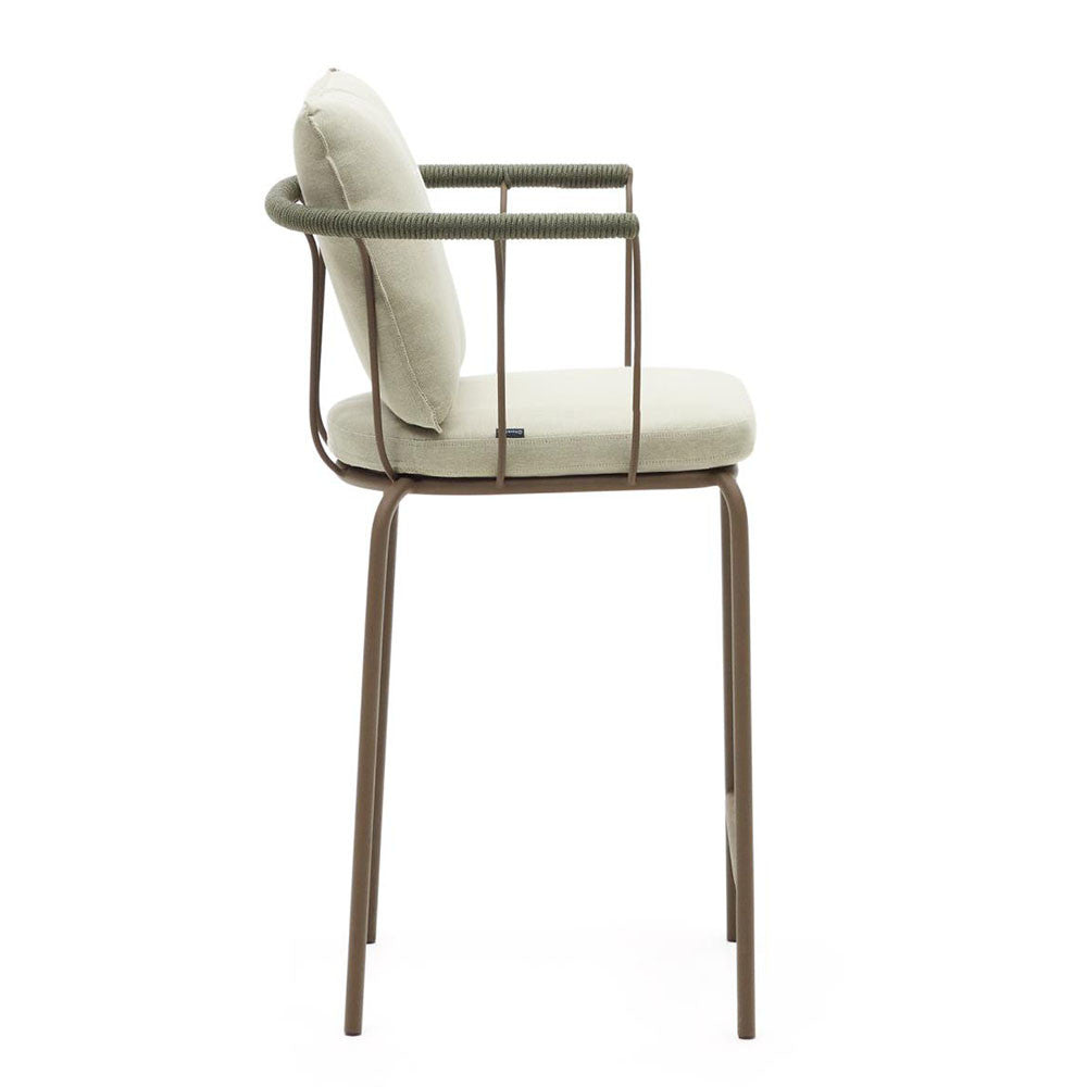 Scaun exterior bar multicolor din textil Salguer Kave Home