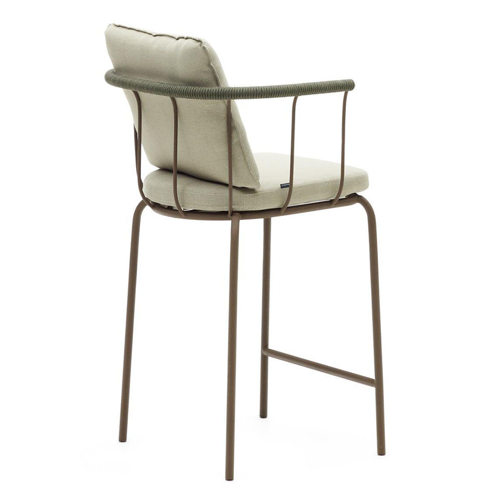 Scaun exterior bar multicolor din textil Salguer Kave Home