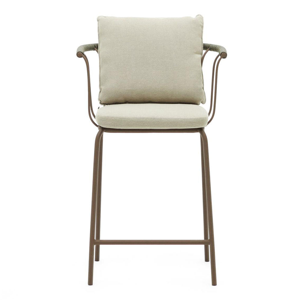 Scaun exterior bar multicolor din textil Salguer Kave Home