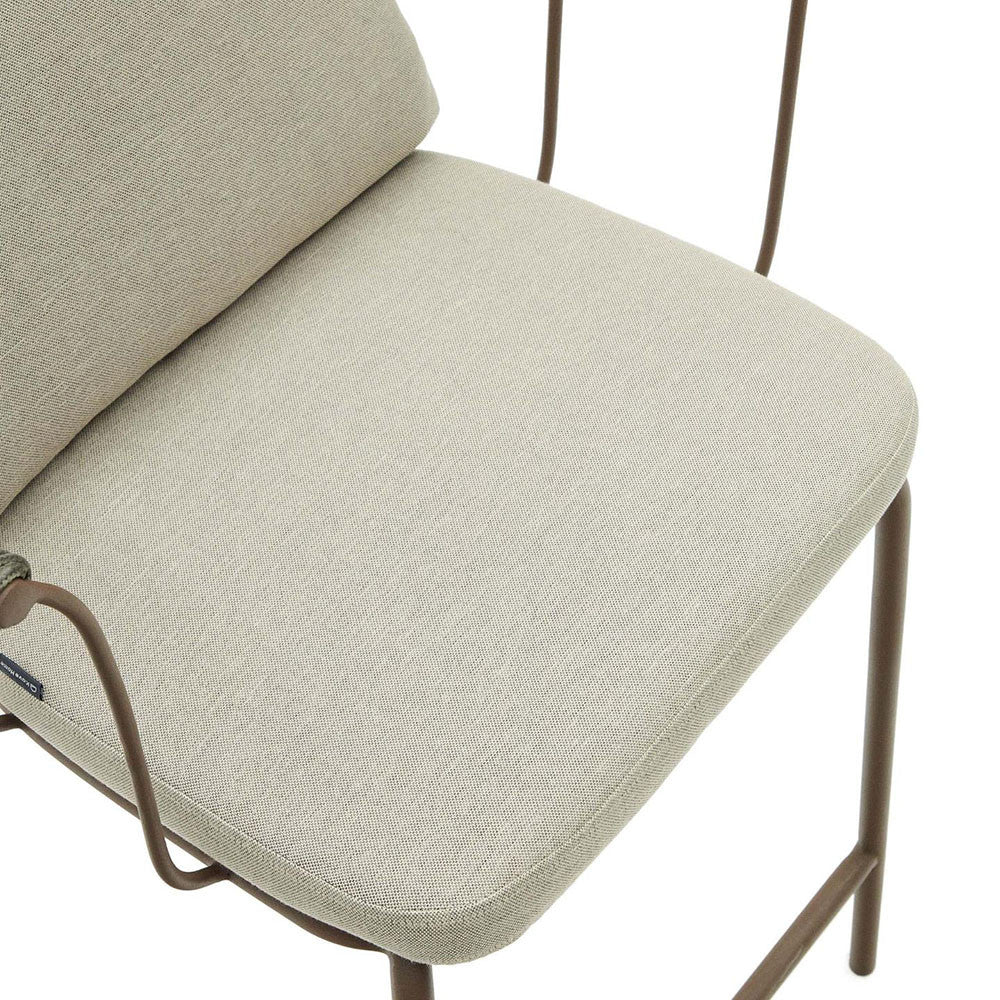Scaun exterior bar multicolor din textil Salguer Kave Home