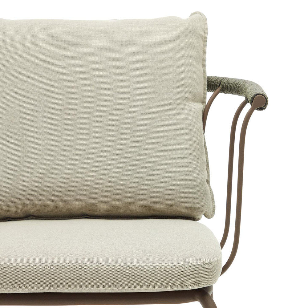 Scaun exterior bar multicolor din textil Salguer Kave Home