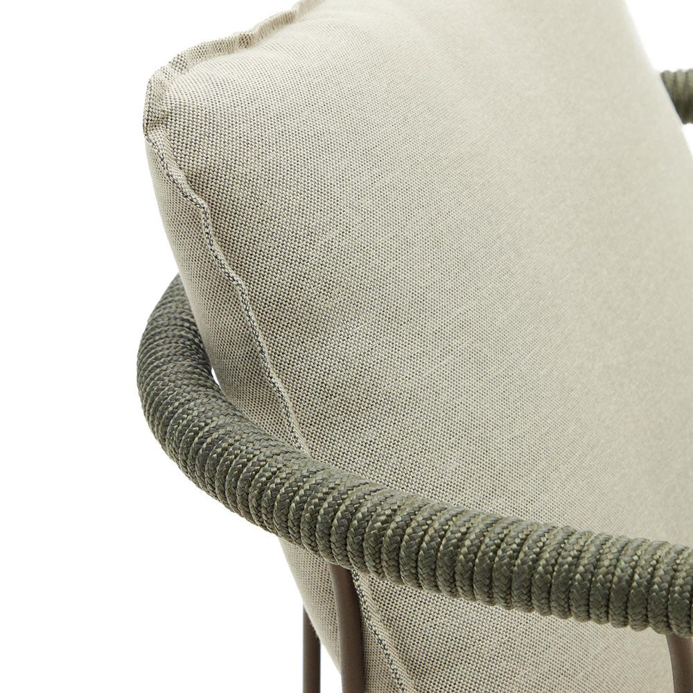 Scaun exterior bar multicolor din textil Salguer Kave Home