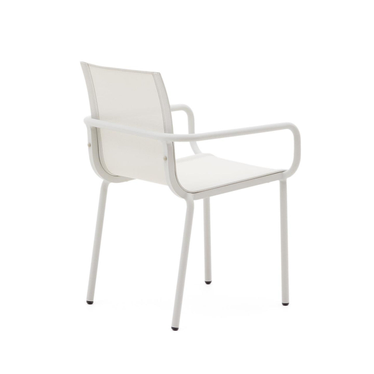 Scaun exterior dining alb din metal Galdana Kave Home
