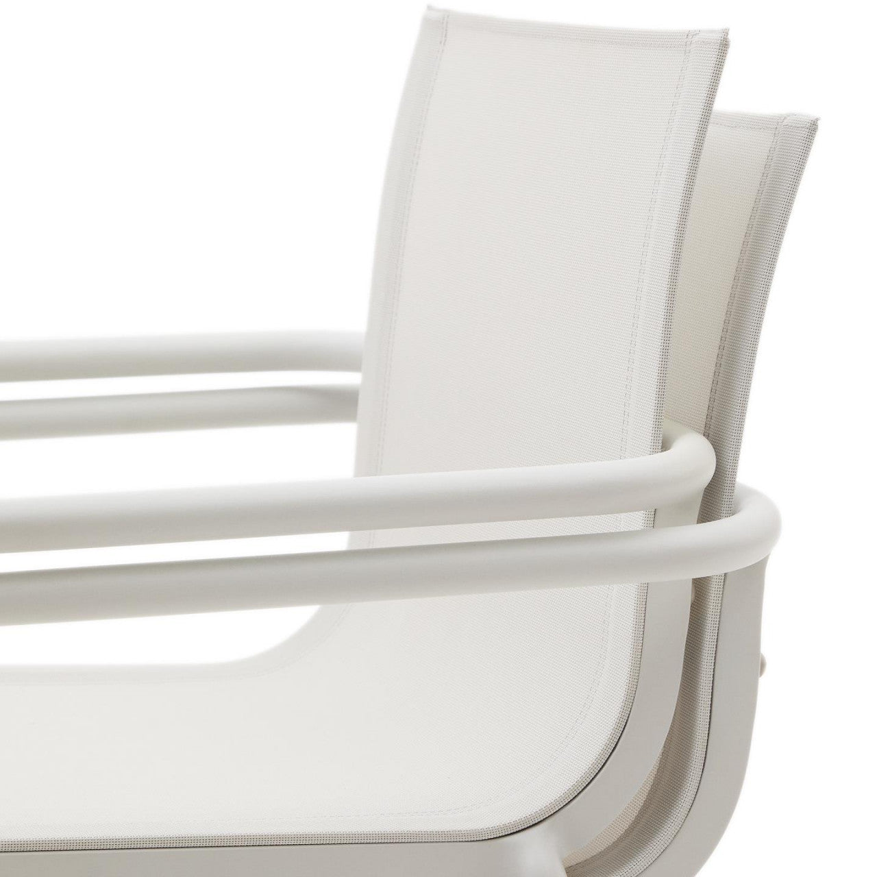 Scaun exterior dining alb din metal Galdana Kave Home