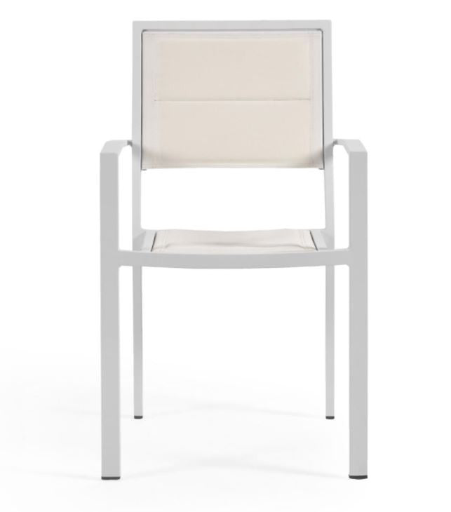 Scaun exterior dining alb din metal Sirley Kave Home