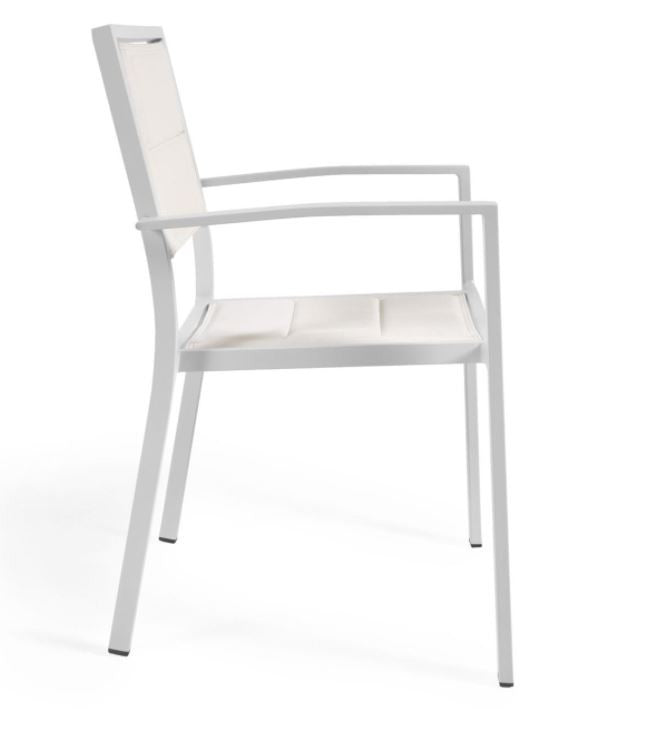 Scaun exterior dining alb din metal Sirley Kave Home