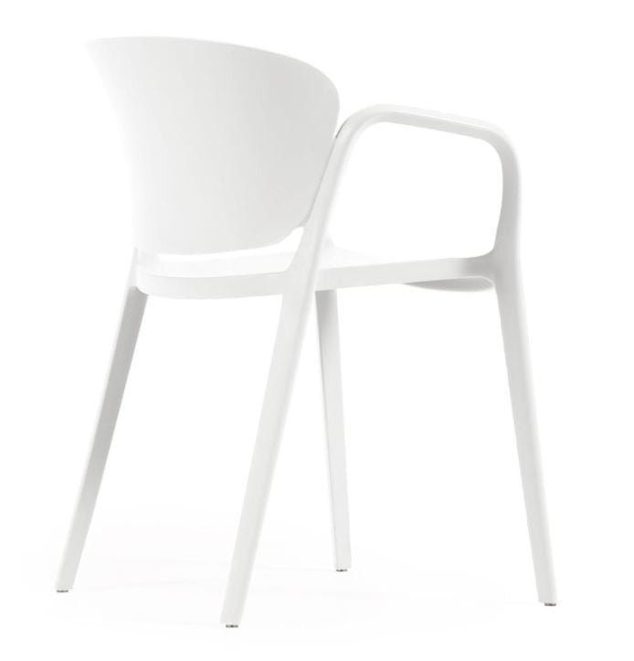 Scaun exterior dining alb din plastic Ania Kave Home