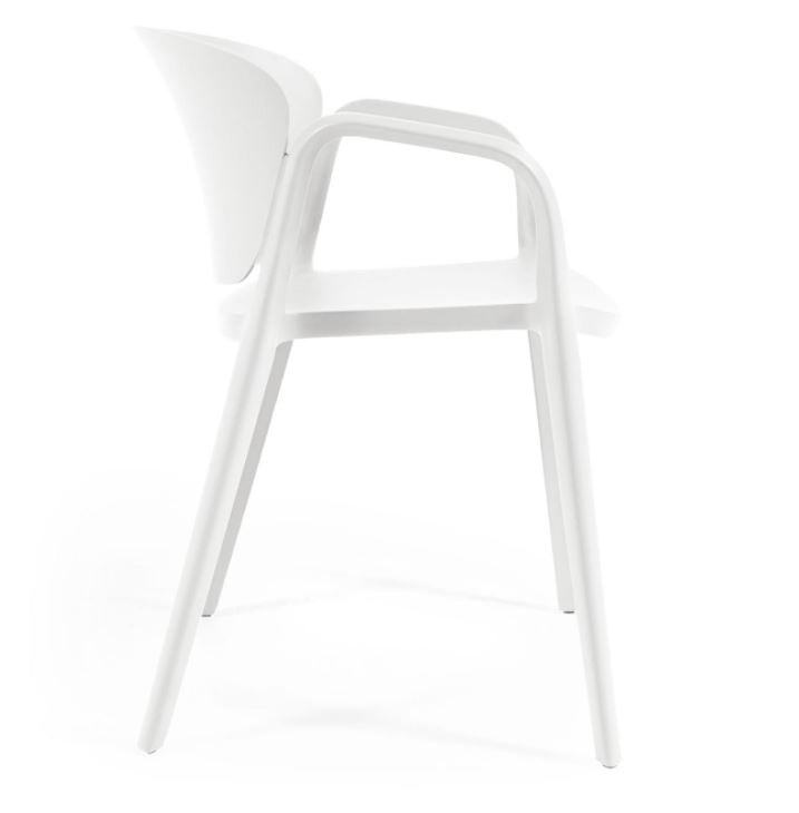 Scaun exterior dining alb din plastic Ania Kave Home