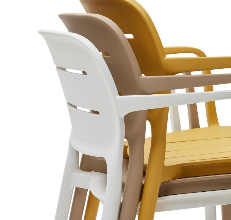 Scaun exterior dining alb din plastic Morella Kave Home