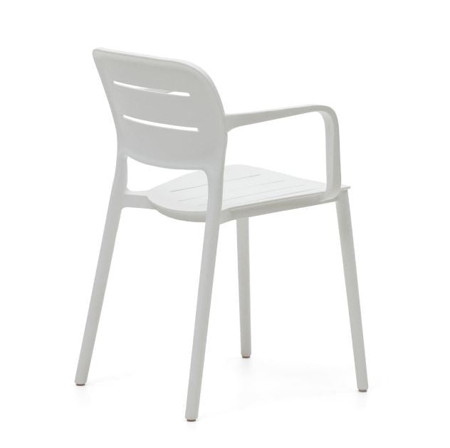 Scaun exterior dining alb din plastic Morella Kave Home
