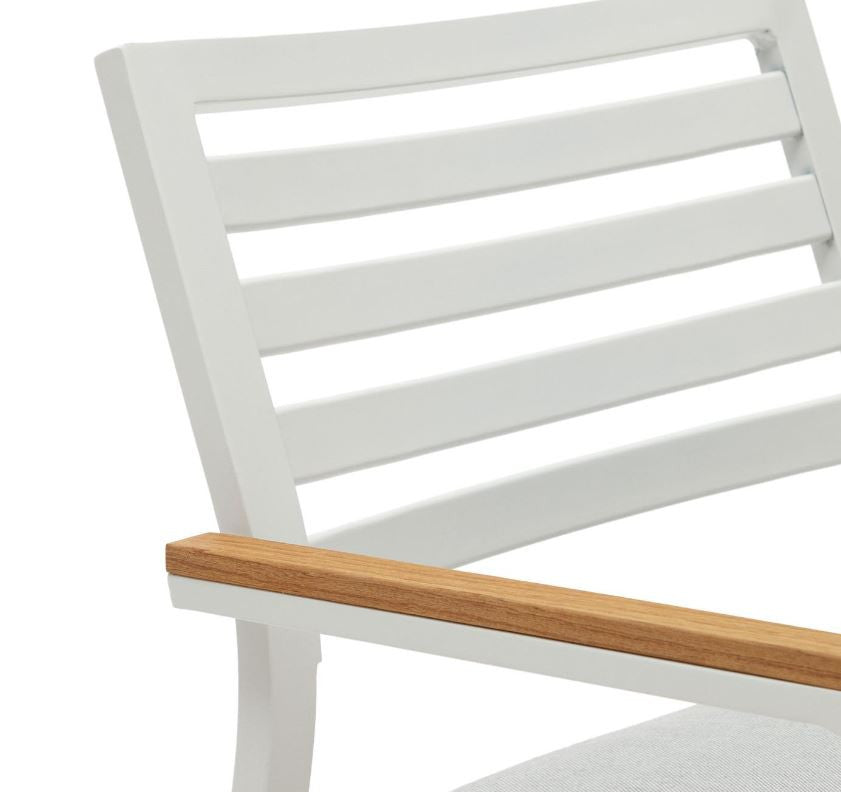 Scaun exterior dining alb din textil Bona Kave Home