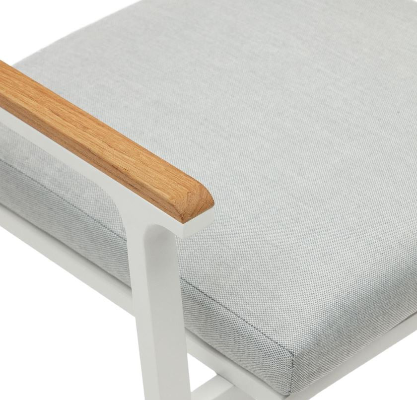 Scaun exterior dining alb din textil Bona Kave Home