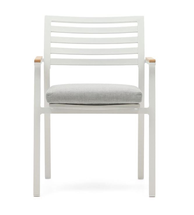 Scaun exterior dining alb din textil Bona Kave Home
