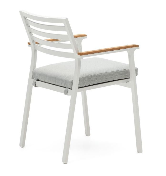 Scaun exterior dining alb din textil Bona Kave Home