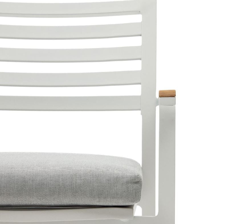 Scaun exterior dining alb din textil Bona Kave Home