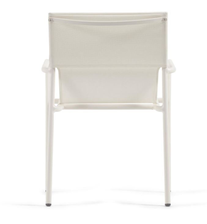 Scaun exterior dining alb din textil Zaltana Kave Home