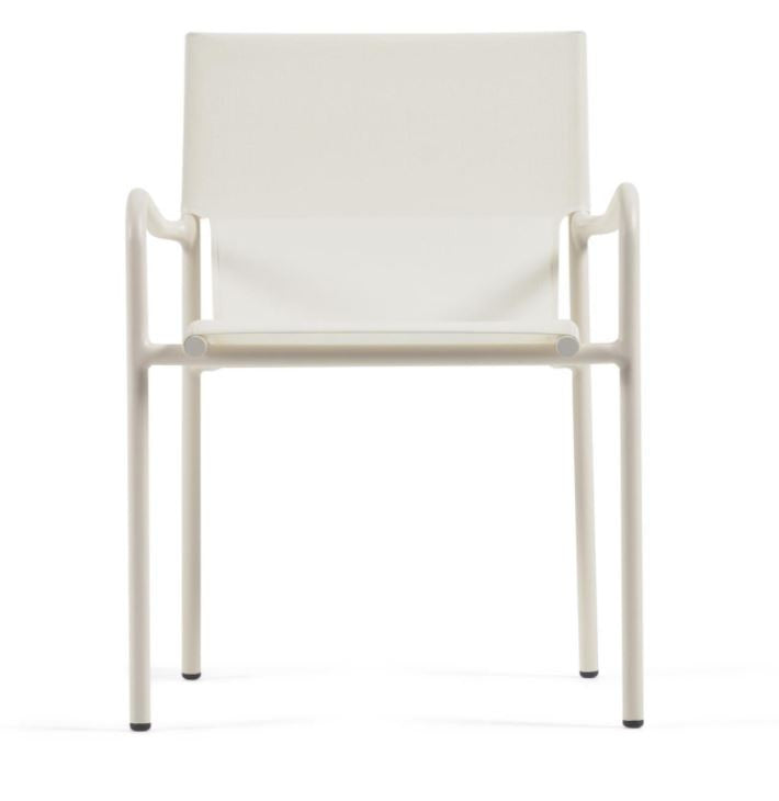 Scaun exterior dining alb din textil Zaltana Kave Home