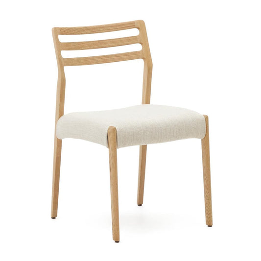 Scaun exterior dining bej/maro din lemn Cudia Kave Home