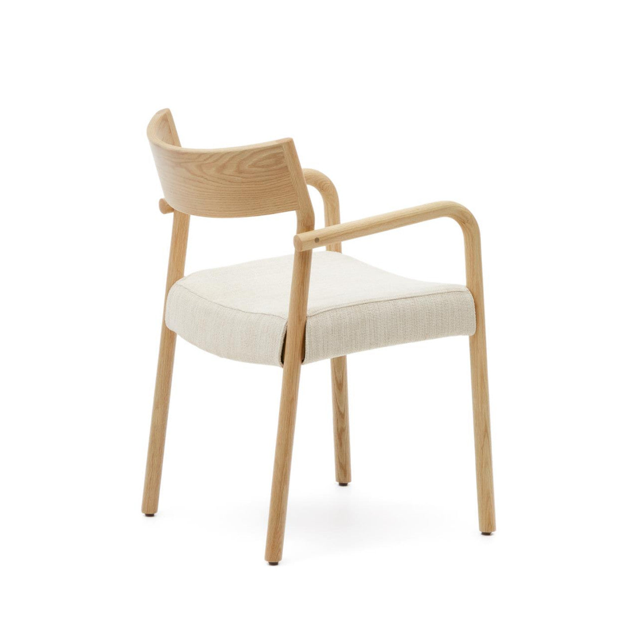 Scaun exterior dining bej/maro din lemn Falconera Kave Home