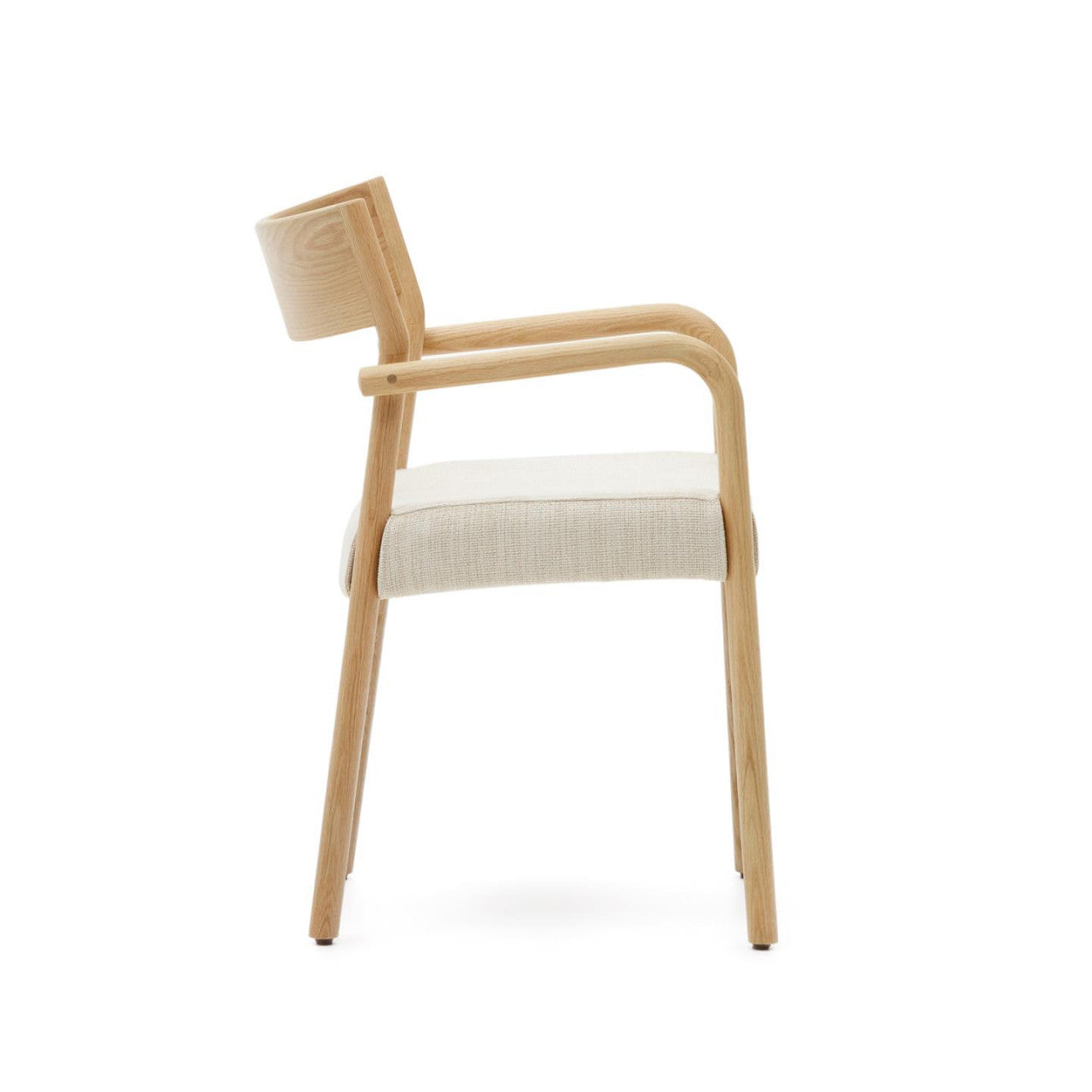 Scaun exterior dining bej/maro din lemn Falconera Kave Home